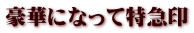 豪華になって特急印 豪華になって特急印